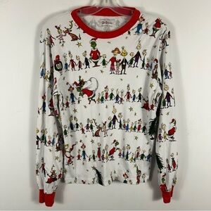 POTTERY BARN Adult Dr. Seuss's The Grinch Organic Cotton Pajama Top Small